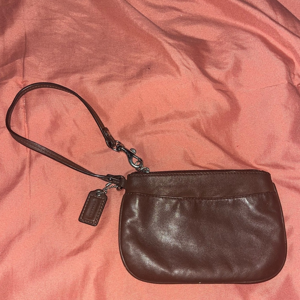 Coach Brown Leather wristlet